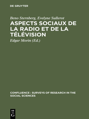 cover image of Aspects sociaux de la radio et de la télévision